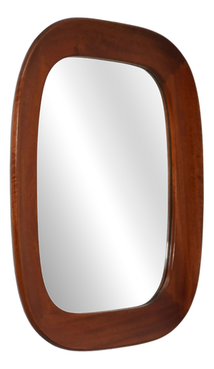 Danish Wall Mirror in Mahogany, 1950s