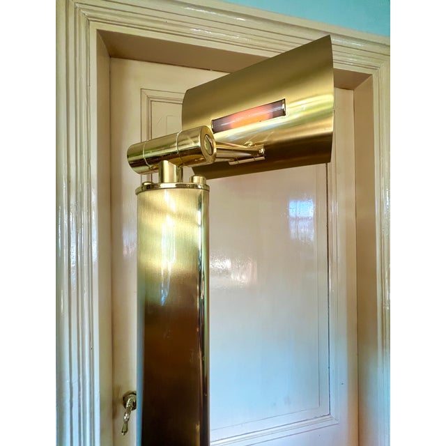 Brass Floor Lamp with Reading Arm, 1980s For Sale - Image 14 of 18