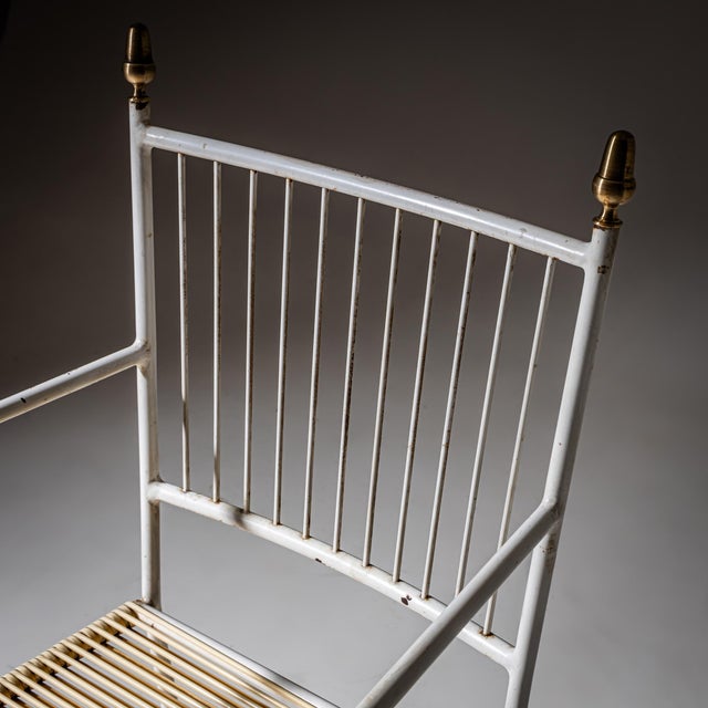Mid-Century White Lacquered Armchair, Italy, 1890s For Sale - Image 6 of 9