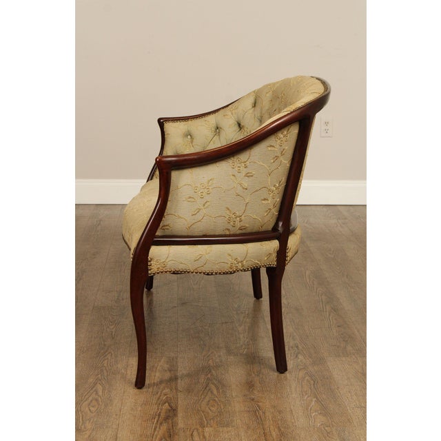Regency Style Vintage Mahogany Frame Settee For Sale - Image 12 of 12