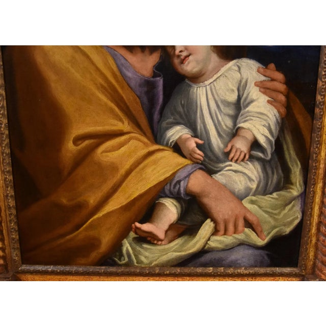 Follower of Giovan Battista Salvi, Baby Jesus, 1660, Oil on Canvas, Framed For Sale - Image 9 of 13