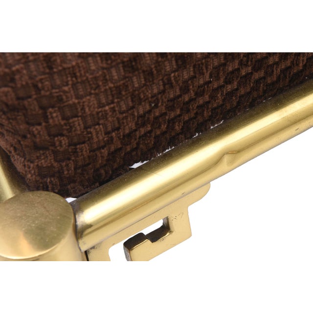 Vintage Mastercraft Greek Key Brass Side Chairs, 1960's, Pair Of For Sale - Image 9 of 10
