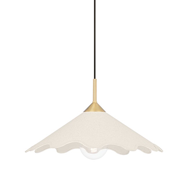 Mitzi Sodsai 20 in. 1 Light Pendant in Aged Brass Finish For Sale - Image 10 of 10