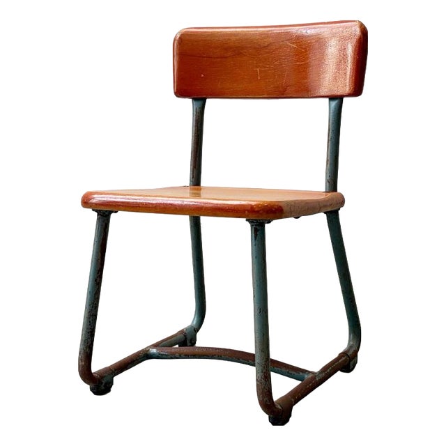 Vintage Children's Chair with Tubular Steel Frame, 1950s For Sale