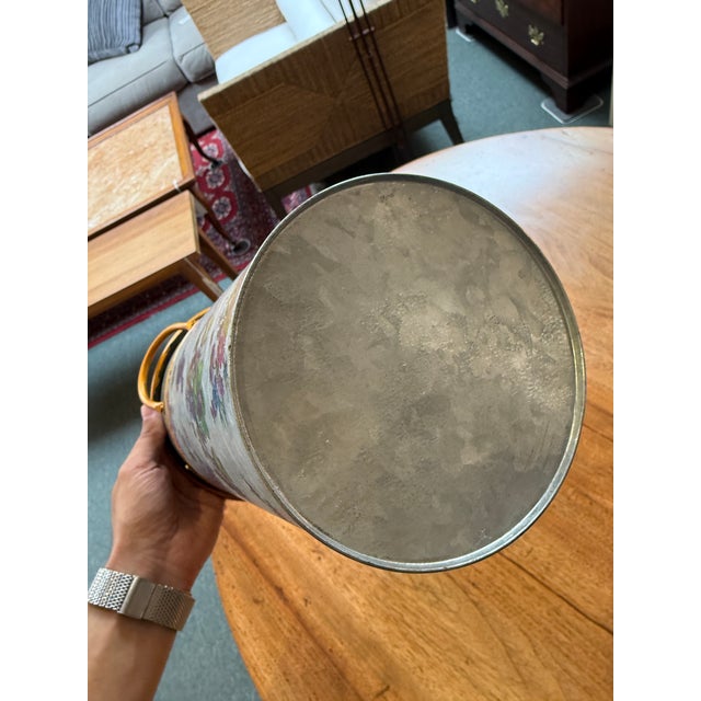 Gray Mackenzie Childs Galvanized Metal Flower Market Vase For Sale - Image 8 of 12