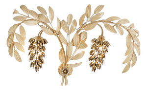 White and Gold Wisteria Sconce by Hans Kögl, 1970s