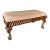 Late 20th Century Chippendale Hand Carved Hardwood Bench With Claws & Ball Legs For Sale