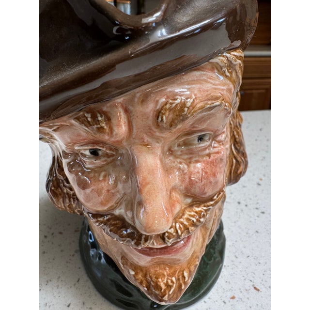 Gold Vintage Royal Doulton “Robin Hood” Large Character Jug – Made in England, 1946 For Sale - Image 8 of 9