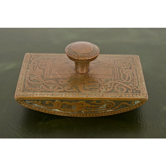 Art Deco Marshall Field & Co. Antique Viking Bronze Rocker Blotter, Circa 1910 For Sale - Image 3 of 11