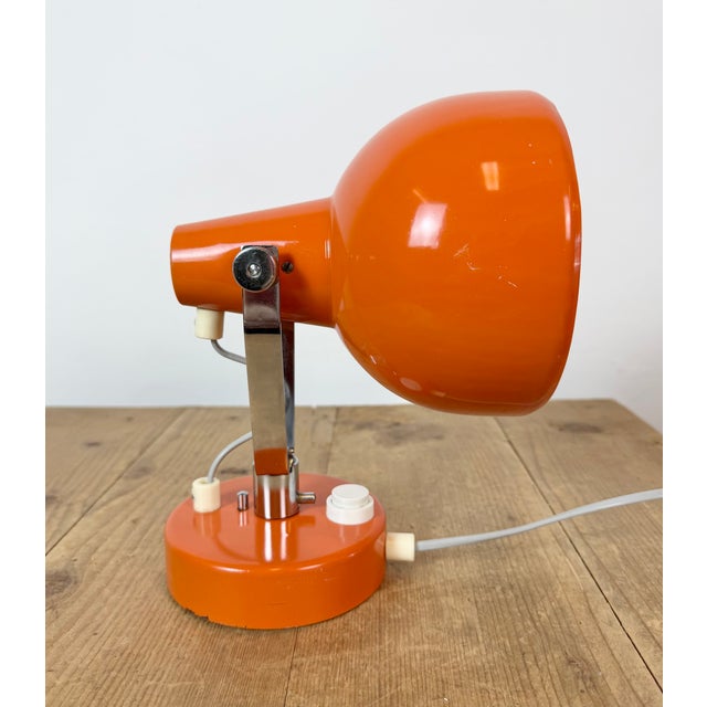 Vintage Orange Metal Wall Lamp from Lidokov, 1970s For Sale - Image 11 of 18