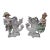 Set of 2 Antique Paulux Occupied Japan Bisque Figurine Vases Victorian Couple 1950s For Sale