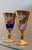Hollywood Regency Vintage Venetian Italian Gilt and Enameled Tre Fuochi-Style Wine Glasses, Set of 4 For Sale - Image 3 of 5