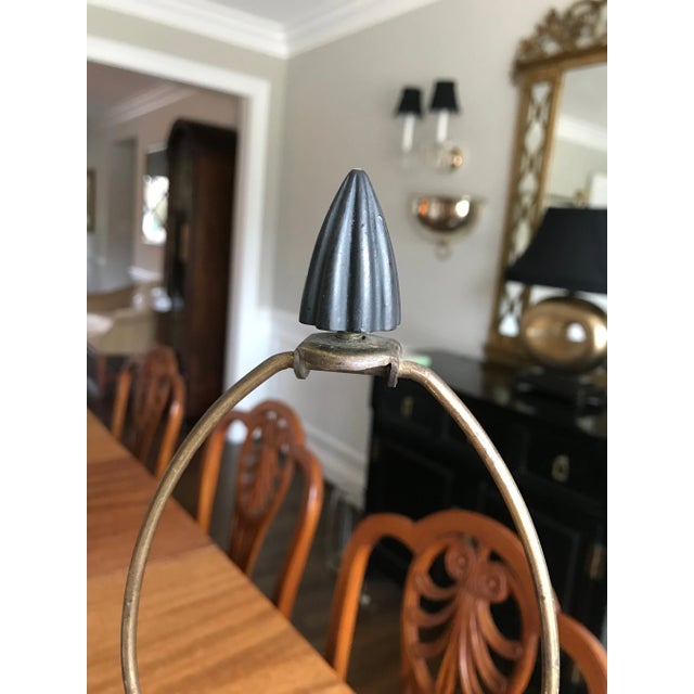 1950s Wooden Man Working in the Rice Paddies Table Lamp For Sale - Image 4 of 8