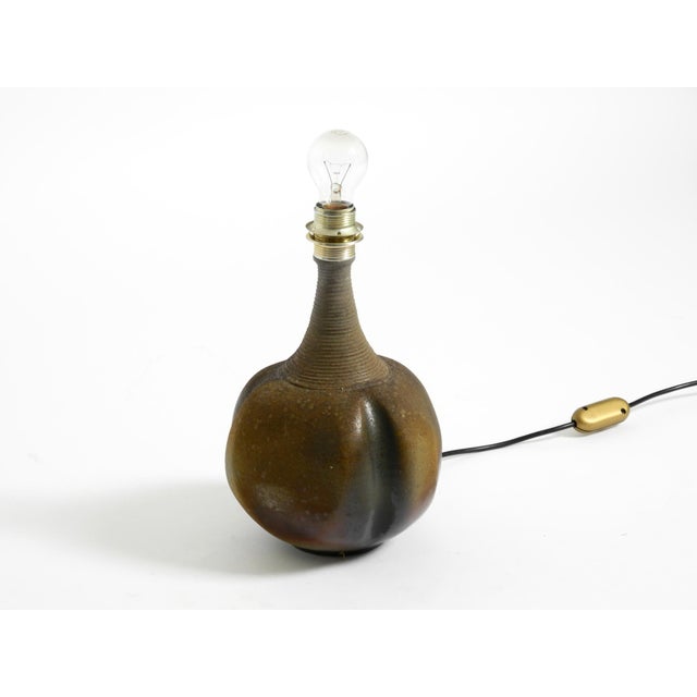 Ceramic Table Lamp with Fabric Shade, 1960s For Sale - Image 9 of 18
