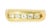 Elegant 14K yellow gold wedding band featuring 5 brilliant round diamonds 1 ct with G color, SI1 clarity. Classic design...