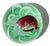 Murano Murano Red Purple Gold Leaf Fish Large Bubbles Italian Art Glass Green Uv Reactive Paperweight, Cenedese Barbini For Sale - Image 4 of 9