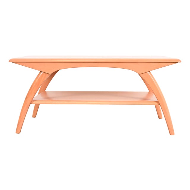 Heywood Wakefield Mid-Century Modern Solid Maple Spider Leg Coffee Table, 1950s For Sale