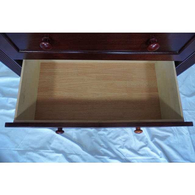 Beautiful Cherry Hardwood Armoire Dresser Entertainment Center With Drawers For Sale - Image 10 of 10