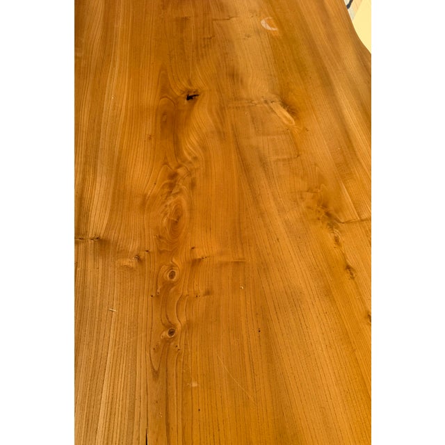 Large Urban Hardwoods Solid Wood Live Edge Dining / Conference Table With Steel Base For Sale - Image 12 of 18