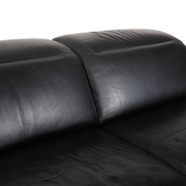 Animal Skin Zurich 2-Seater Sofa in Black Leather from BoConcept For Sale - Image 7 of 16