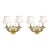 Pair of Art Deco Jules Leleu Polished Brass & Glass Ribbon Sconces For Sale