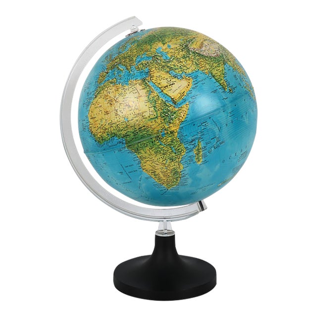 Vintage Italian Rand McNally Illuminated 12" Globe - Lights Up For Sale