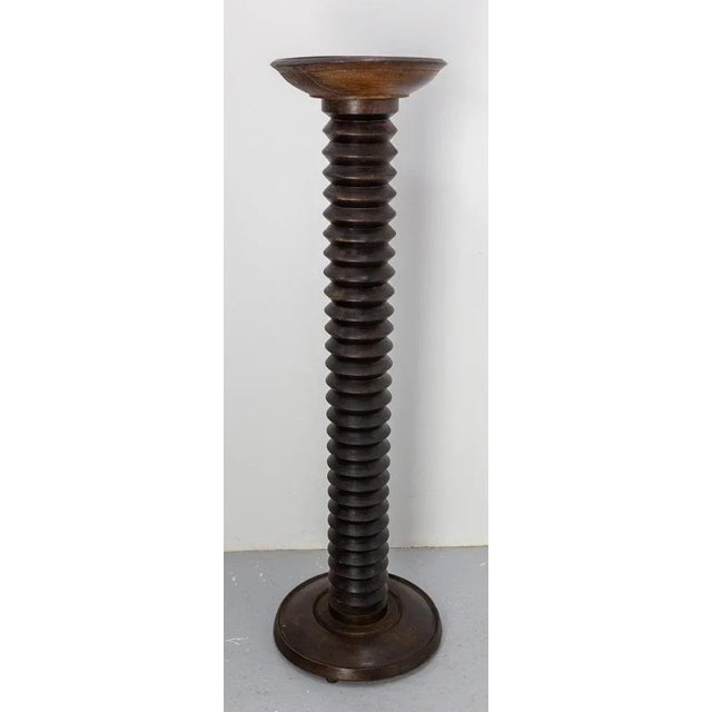 This plant holder or sellette is from the French midcentury period. It has been made in the Dudouyt Style. Diameter of the...