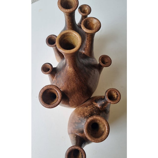 Handmade Studio Ceramic Vase, 1980s For Sale - Image 9 of 12