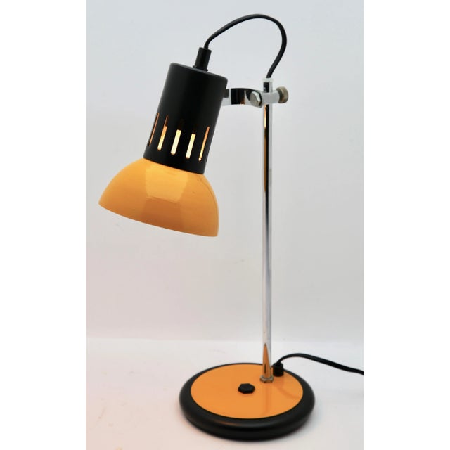Desk Lamp in Yellow Metal and Chrome from Aluminor, France, 1970s For Sale - Image 12 of 12