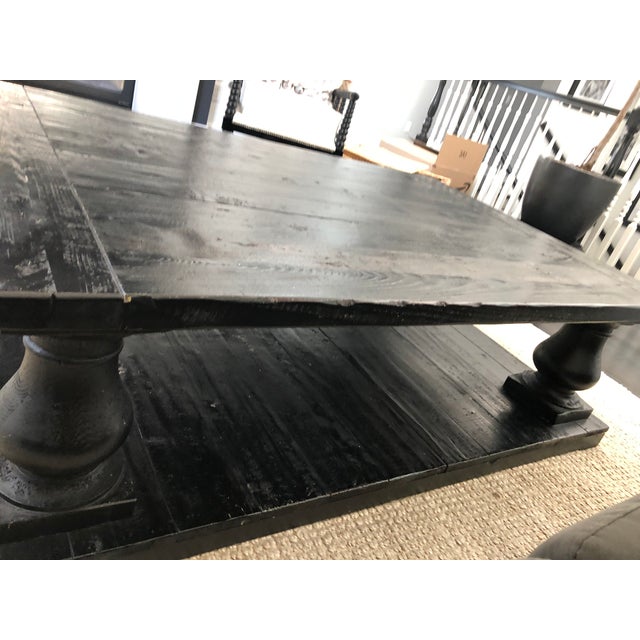 Restoration Hardware Black Trestle Table Chairish
