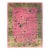 1920s Raspberry Pink Field Antique Floral Vase Chinese Art Deco Rug 8' 9" X 11' 4" Knotted Wool Carpet For Sale