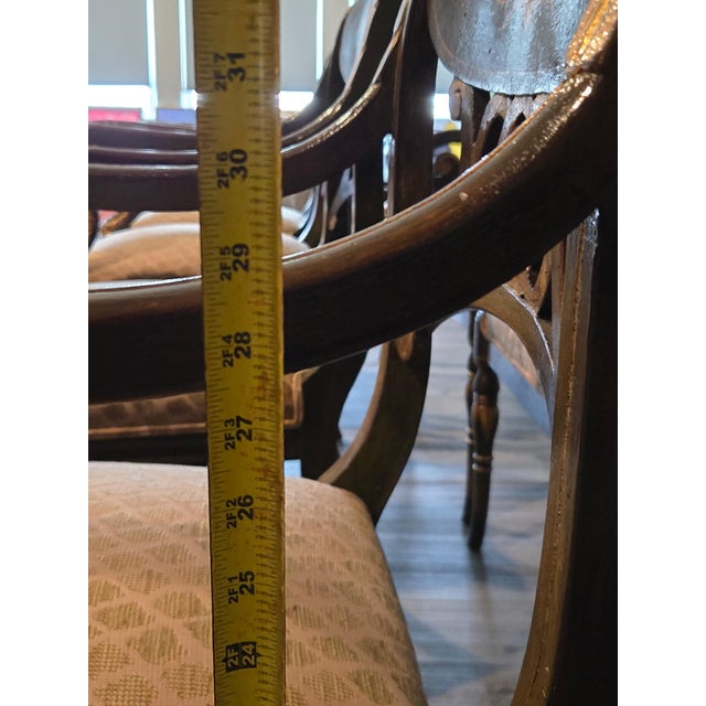 Set of Eight Rare Regency Style Dining Room Chairs For Sale - Image 13 of 17
