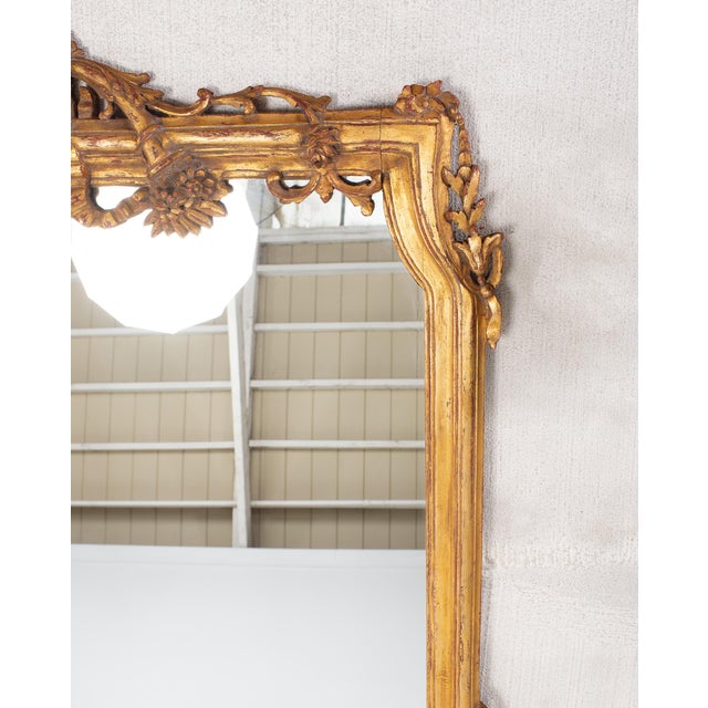 Pair of 19th C. French Louis XVI Style Giltwood Mirrors 4.6 Ft For Sale In Sacramento - Image 6 of 18