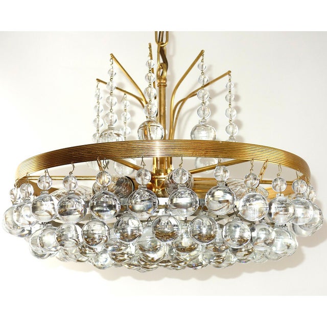Brass and Glass Drop 8-Light Chandelier from Christoph Palme, 1960s For Sale - Image 13 of 13