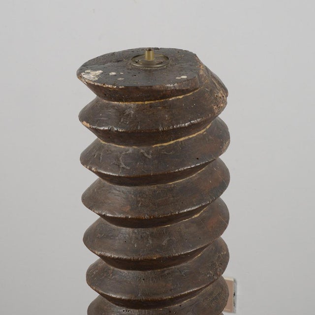 Wooden Grape Wine Press Screw with Support, Italy, 19th Century For Sale - Image 5 of 18