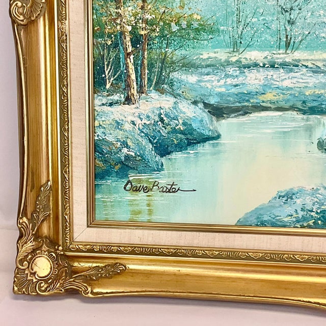 Vintage Home is pleased to present this gorgeous original oil painting, signed Dave Baiter. The impressionist depicts a...