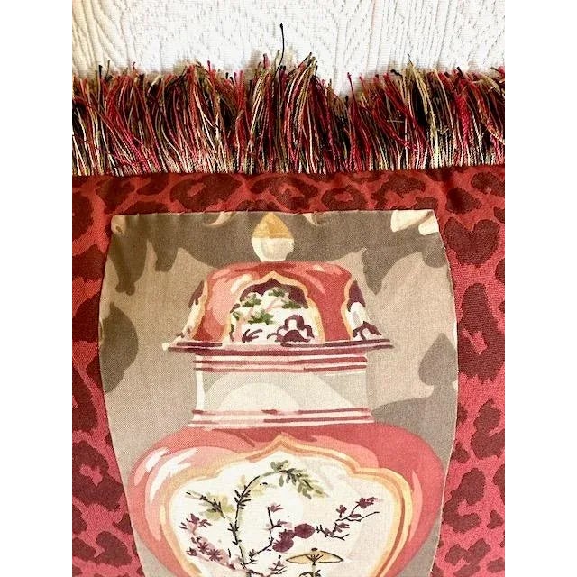 Traditional Jewel-Toned Decorative Lumbar Pillow For Sale - Image 3 of 7