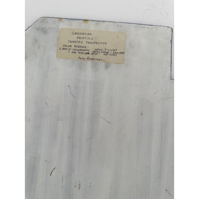 Wood Original 1970's Op Art Panel Painting For Sale - Image 7 of 10