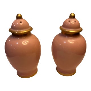 1970s Mid Century Modern Porcelain Salt and Pepper Shakers For Sale