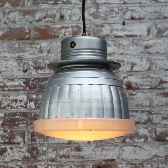Vintage Industrial Mercury Glass Pendant Lamp by Adolf Meyer for Zeiss Ikon For Sale - Image 6 of 14