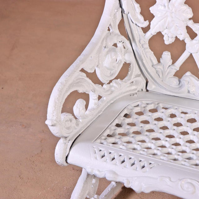 Victorian Revival Cast Aluminum Sleigh-Form Garden Bench, C. 1950. For Sale - Image 4 of 7