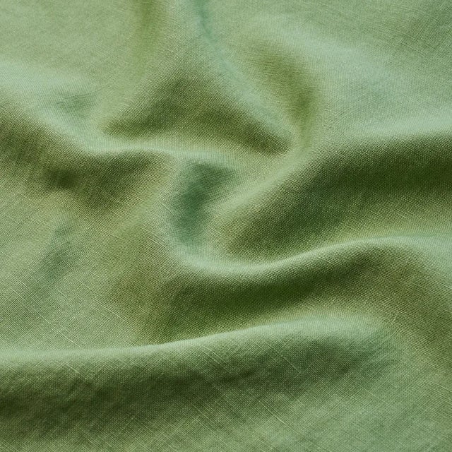 Contemporary SAMPLE - Schumacher Leslie Stonewashed Sheer Fabric In Leaf For Sale - Image 3 of 3
