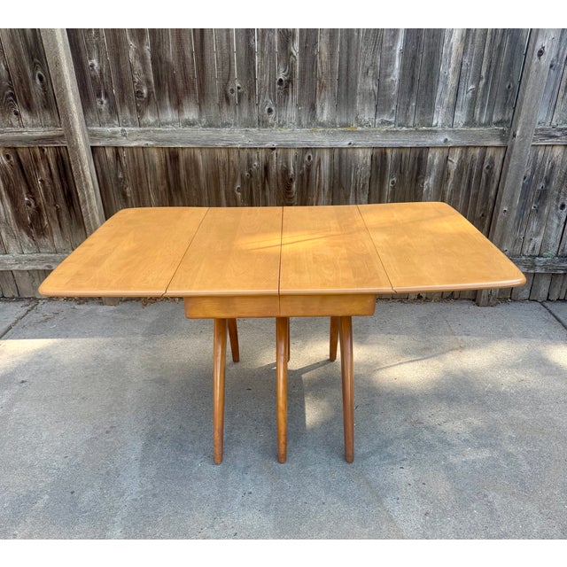 Wood Heywood Wakefield Extension Dining Table For Sale - Image 7 of 10