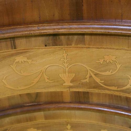 Wood Louis XV Style Inlaid Secretaire with Curved Front For Sale - Image 7 of 18