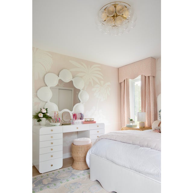 Brass Mitzi Mimi 22.5 in. 6 Light Close-to-Ceiling in Aged Brass Finish For Sale - Image 8 of 11