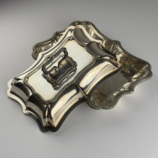 Antique Early 20th Century Silver Plated Sheffield Serving Dish and Cover, England For Sale - Image 10 of 18