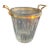 Vintage Baccarat Harmonies Crystal Ice Bucket With Gold Trim and Handles For Sale
