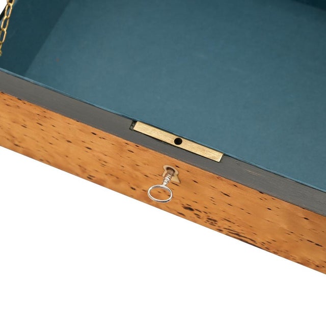 Wood Biedermeier Birch Wood Casket, 1830 For Sale - Image 7 of 8