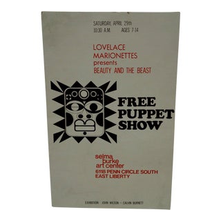 Vintage Selma Burke Puppet Show Poster For Sale