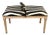Maison Jansen Neoclassical Zebra Hide Bench, Estate of John Loring, France 1970s For Sale